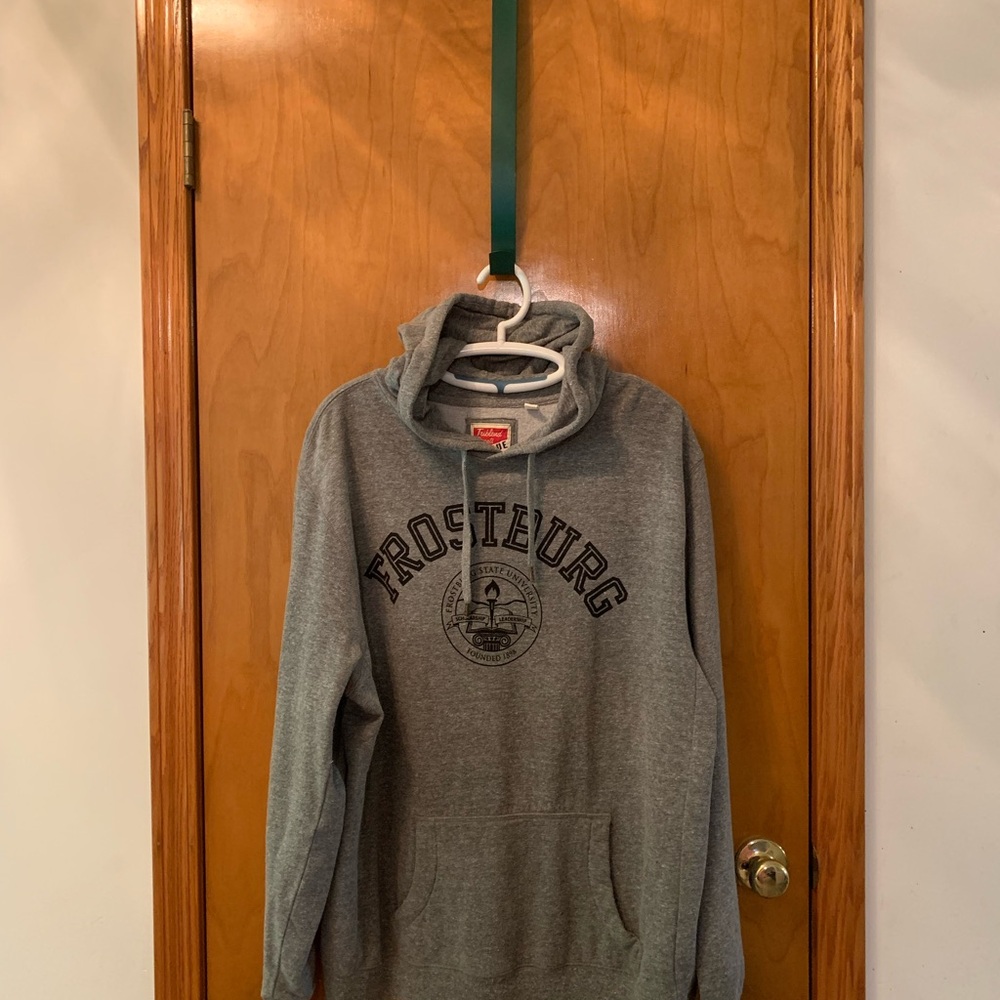 New XXL League Frostburg State Gray Hoodie Sweatshirt Classic Style